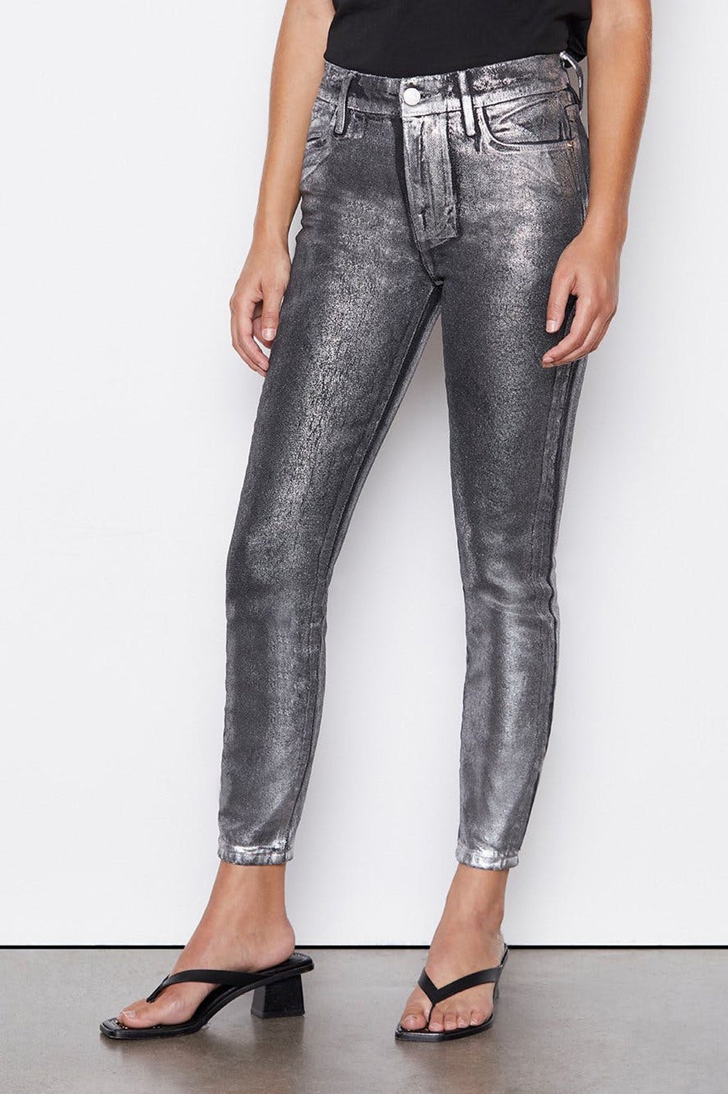 Frame - Le High Skinny Crop Chrome Noir - Image 2