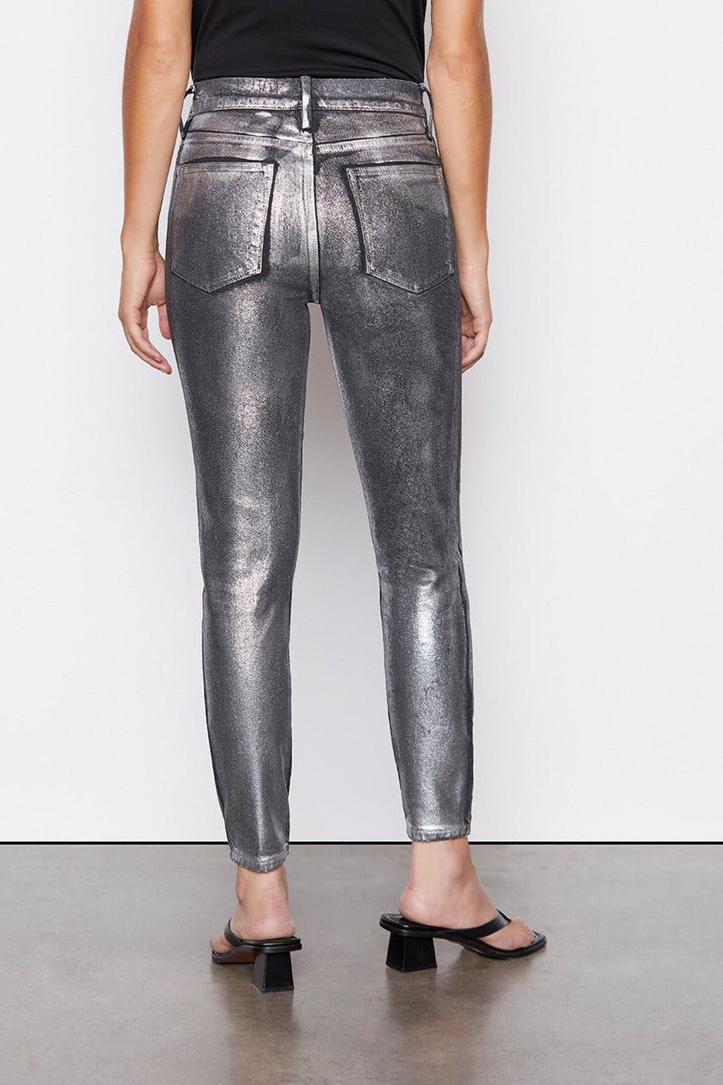 Frame - Le High Skinny Crop Chrome Noir - Image 4