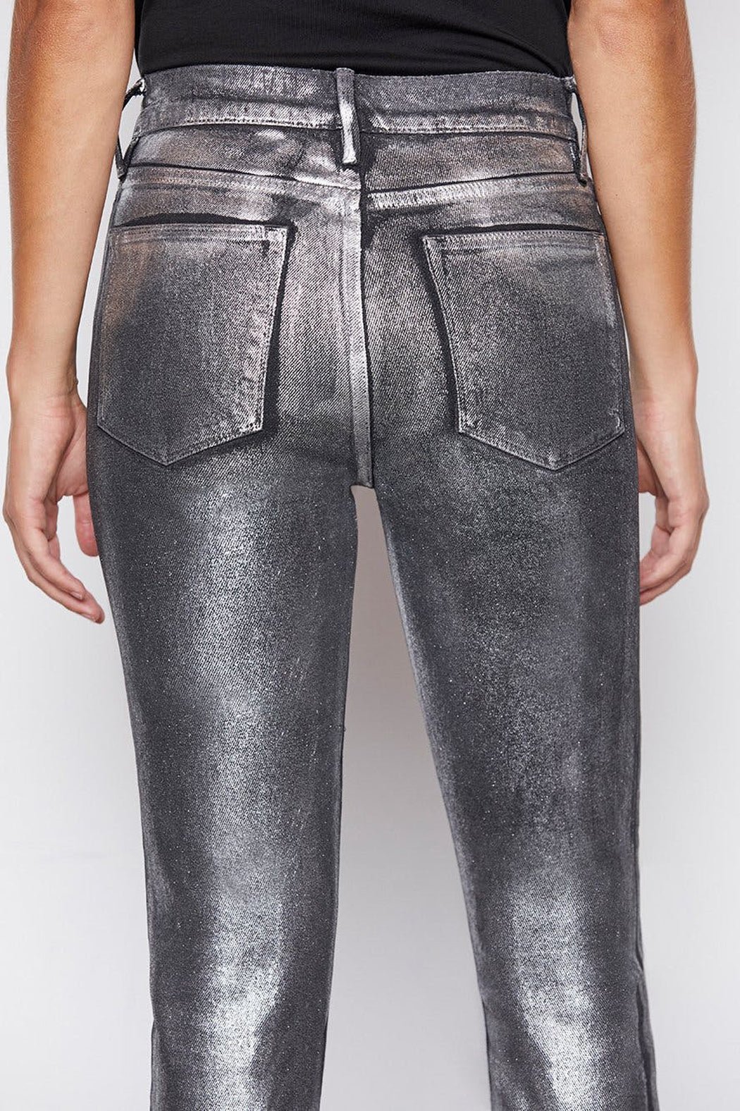 Frame - Le High Skinny Crop Chrome Noir - Image 5