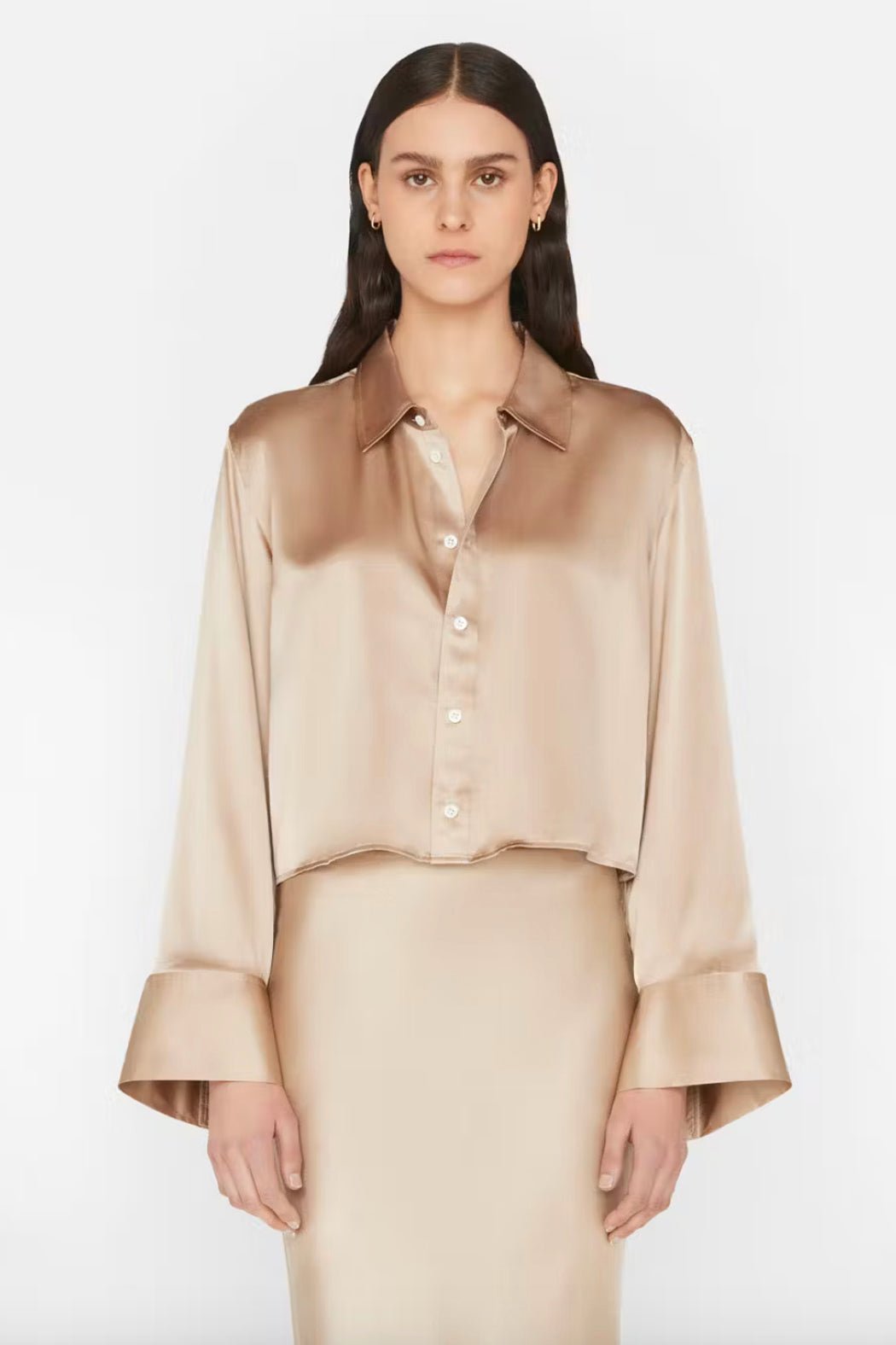 Frame - Cropped Wide Sleeve Shirt - Image 2