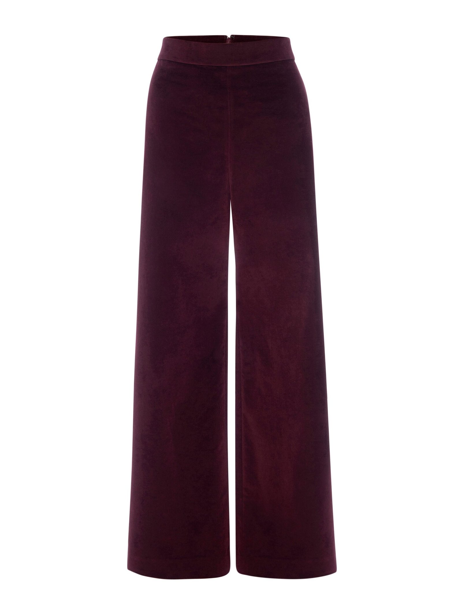 Frame - Cropped Velvet Wide Leg in Wine - Image 5