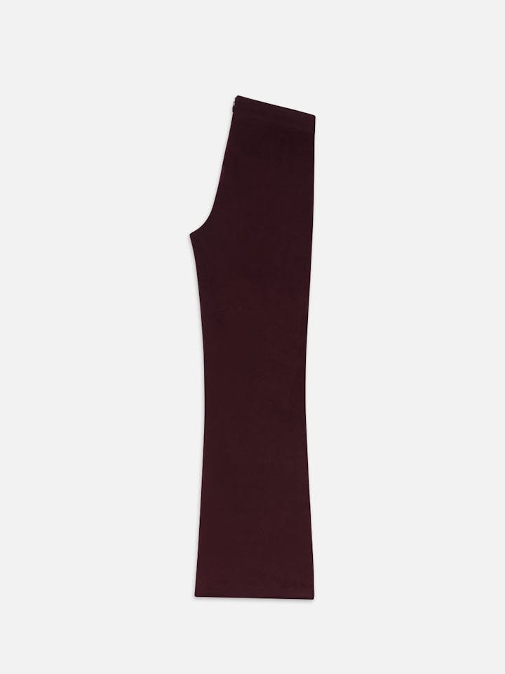Frame - Cropped Velvet Wide Leg in Wine - Image 4