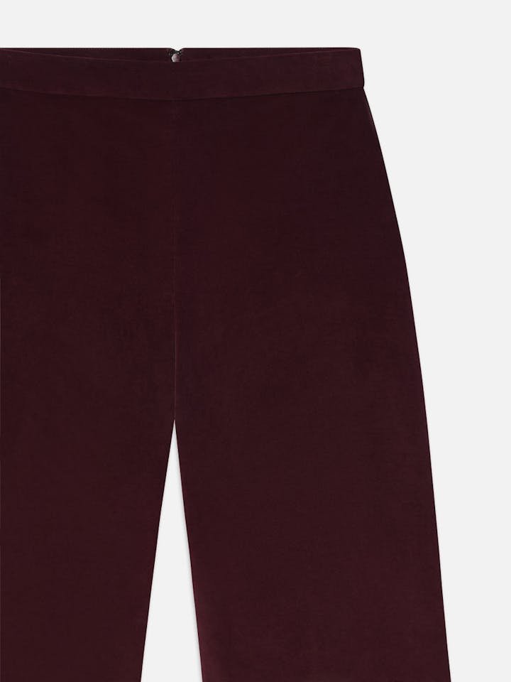 Frame - Cropped Velvet Wide Leg in Wine - Image 3