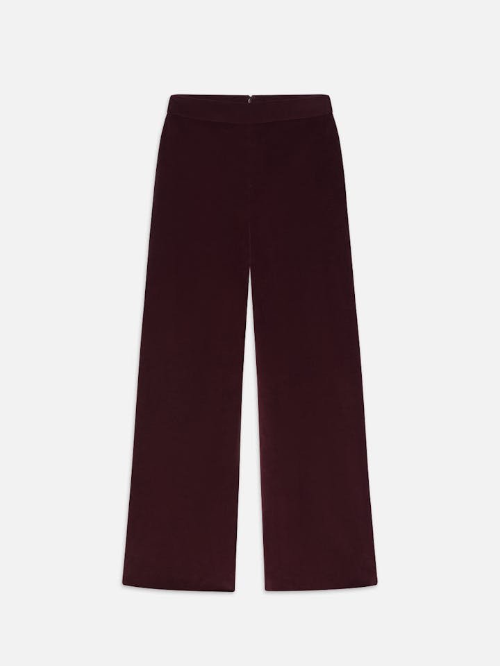 Frame - Cropped Velvet Wide Leg in Wine - Image 2