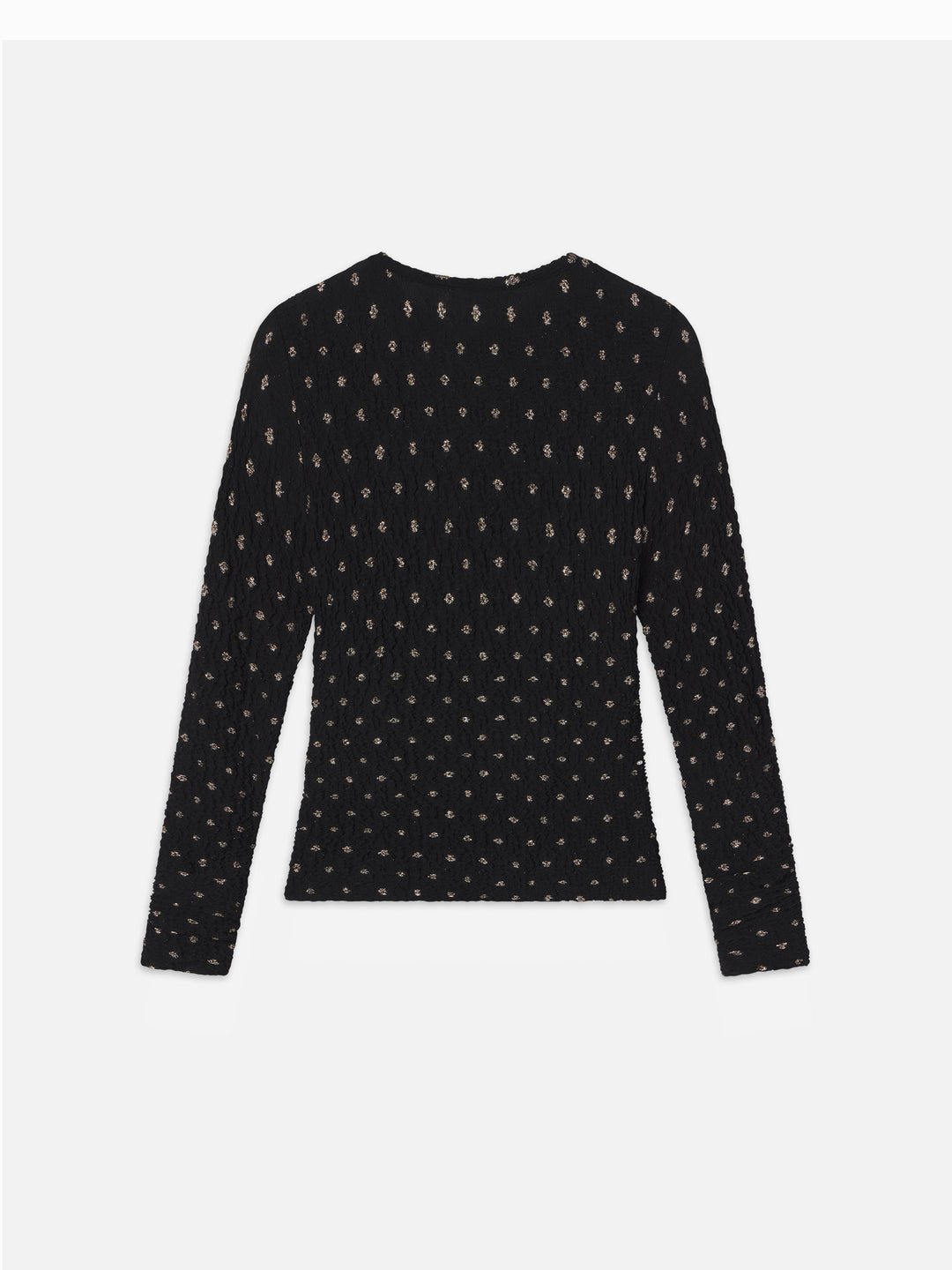 Frame - Dotted Stretch Mesh Top in Black Multi - Image 5