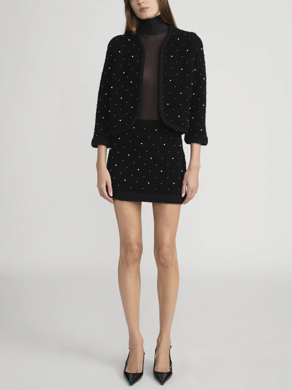 Frame - The Embellished Skirt in Black - Image 2